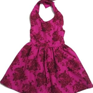 Baker by Ted Baker Girl's Halter Dress Roses 12